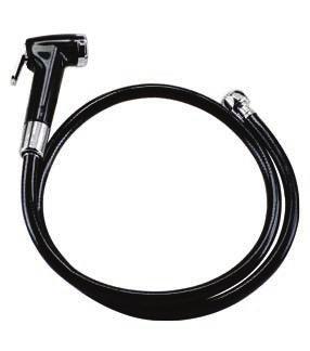 flexible hose, 120cm, 1/2" ABS shower head black TSP 2105 Toilet shower set superior 1-function toilet