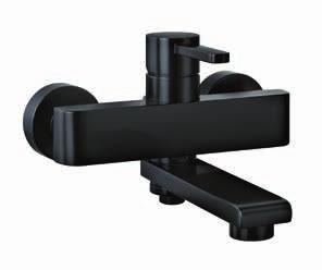 lever bath/shower mixer for shower hose with a 1/2" connection designed to run 2 outlets, spout as diverter