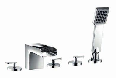 two-handle 8" basin mixer waterfall features pressure: 0.05~1.