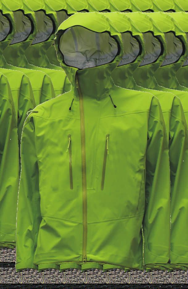 * M s 3L high-performance climbing jacket with ergonomic cut * Asymmetric CF zipper providing comfort at chin * Hood visor with moldable and soft