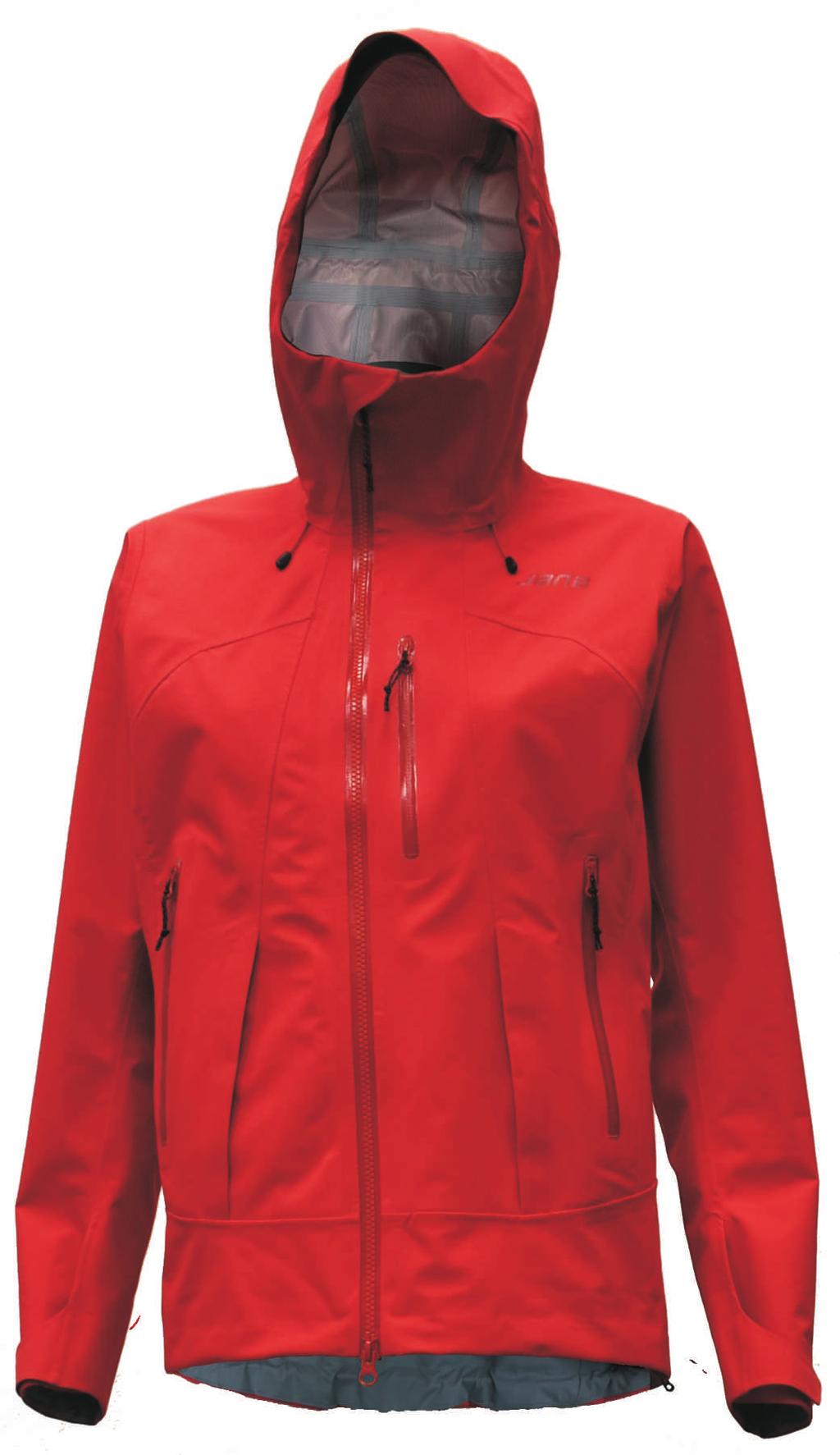 * W s 3L high-performance mountaineering jacket with ergonomic cut * Asymmetric CF zipper providing comfort at chin * Hood visor with moldable and soft construction