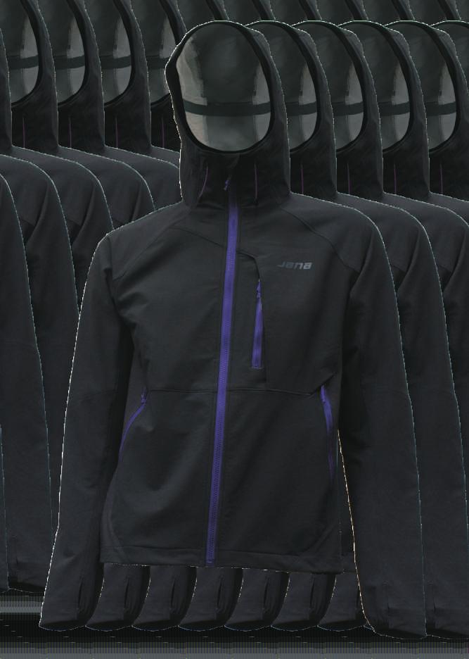 * M s softshell hiking jacket with hood * Lightweight stretch fabric with WR treatment to regulated the body heat while
