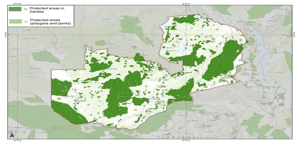 WDPA Data Status Report About this Report and the World Database on Protected Areas (WDPA) Map showing protected areas in the WDPA Zambia January 2015 The WDPA is the most comprehensive global