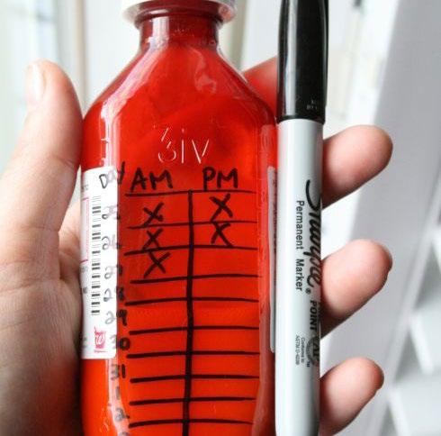 Use a Sharpie to make a chart on your kids