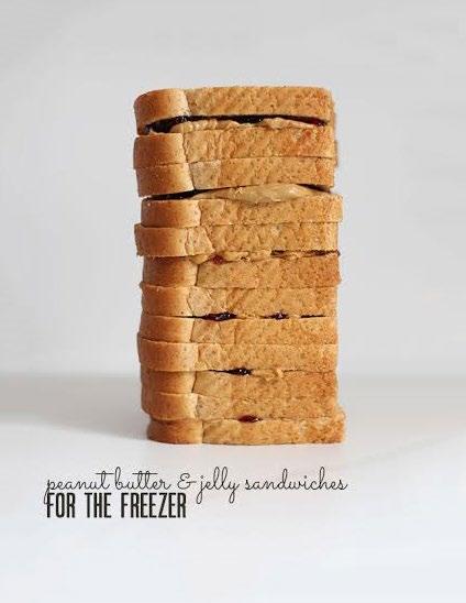 Make a batch of freezerfriendly PB&J sandwiches to