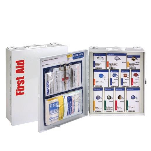 Medium & Large Cabiets A I&II 5 Perso Medium Metal SmartCompliace First Aid Cabiet Compact, solid steel case comes with a carryig hadle ad is wall moutable.