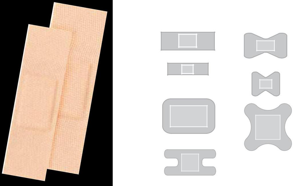 Soft Flexible Fabric Bandages Soft Flexible Fabric bandages consist of a highly absorbent non-stick pad to protect the wound. Our longlasting adhesive is safely and easily removed.