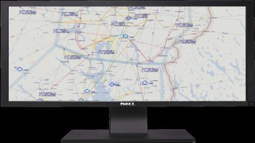 A standard setup contains two high resolution displays (30 and 24 ) Log of all flights containing flight plan information, route,