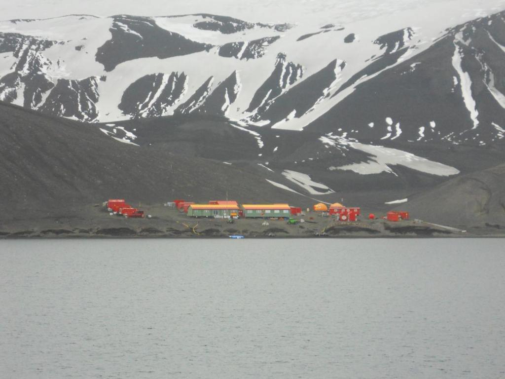 Figure 5: Spanish base on Deception Island The ship left Deception Island for the first mooring location at approximately 11:30 that morning.
