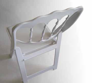 Chateau Chateau chairs by Drake, will better dominate the table set up due to the 41