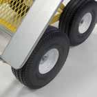 Truck width: 28 4 pneumatic wheels/10 closed cell foam tires, ball bearing