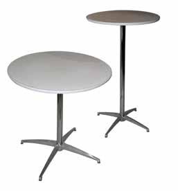 Heavy Duty Portable ROUND 24 & 28 tables & bar tables rental & catering style (spider aluminum base) a