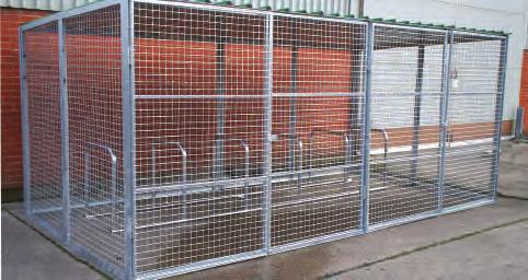 Omega Cycle Cage Sigma Horizontal Cycle Locker Individual Horizontal Cycle Security Lockers with perforated viewing panel to door.