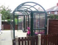 These shelters can be made to fit any area. Manufactured in heavy duty box section with 5mm thick transparent PET roofings, end and back panels. Robust construction with fully welded end panels.
