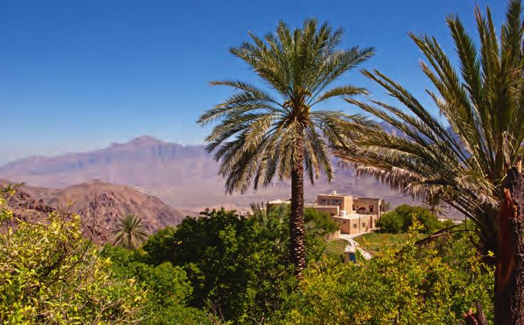 The first day s voyage will acquaint guests with the ochre and earthen colours of the Hajar Mountains, which sweep from Oman s northernmost Musandam Peninsula for some 500km across the northeast of