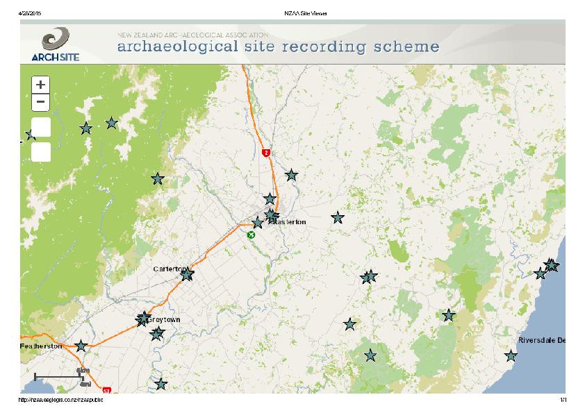 1. Archaeological site recording: Recorded and unrecorded sites.