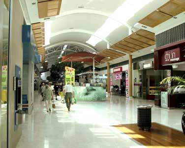 Within the shopping centre precinct, Toys R Us, Rebel Sport and furniture and electrical appliance retailers operate super stores.