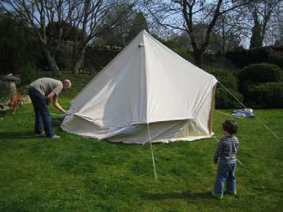 By doing it this way and following the seam lines your Bell Tent will look like this: