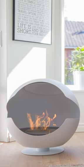 The portable fireplace is freestanding and can easily be turned to get the opening in the right position.