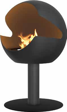 ash. It provides cosy warmth, and the size of the flame can be fully adjusted.