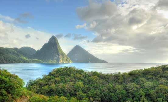 SUSTAINER JOURNEY: HAMILTON'S CARIBBEAN March 9, 2019 - CASTRIES, ST. LUCIA With a lush interior featuring towering mountains, dense rainforest, fertile valleys, and acres of banana plantations, St.