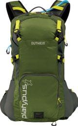 packs conveniently carry a full face helmet and pads, and offer abundant organization options for tools and clothing.