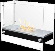 Vauni divider Divider is equipped with a modern bioethanol burner with an extra wide flame profile, which provides an impressive play of light from the flames.