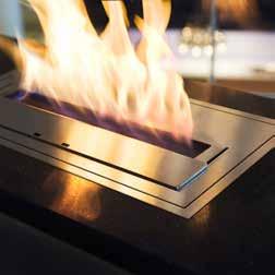 And our ethanol burner has unique properties in terms of function and safety. Aesthetics and technology in a beneficial union, in other words.