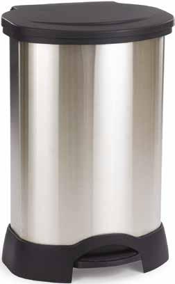 Rubbermaid s Step-On range of easy-to-clean hands-free bins help you dispose of waste safely and hygienically: Hands-free disposal: heavy-duty pedal for hygienic, hands-free use to significantly