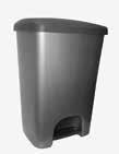 The wide angle opening makes waste disposal easier. Detachable hinged lid to ease emptying. Rounded corners and smooth contours for easy cleaning.