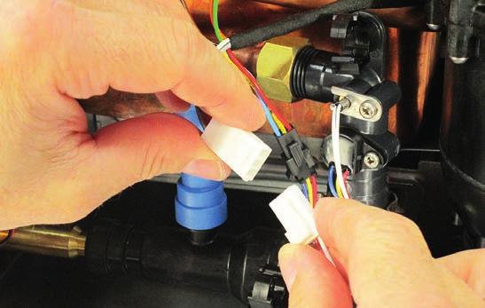7. Replacing the flow sensor Separate the plug