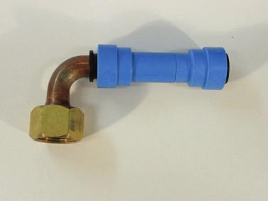 Remove the non-return valve with the elbow piece from the mixing tank upward.