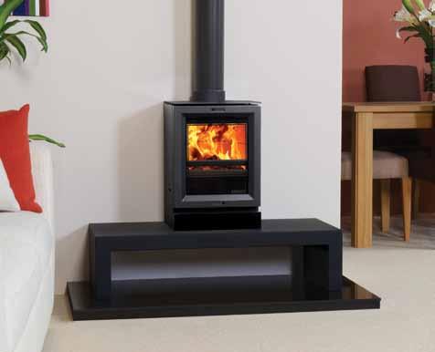 View 3 Multi-fuel burning logs, on stove bench 100 high. View 3 Offering a more contemporary slant to our wide choice of steel stoves is the new View range.