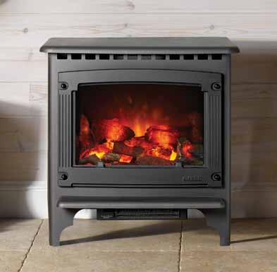The individually handpainted logs perfectly mirror the atmosphere and attraction of a real woodburning stove.