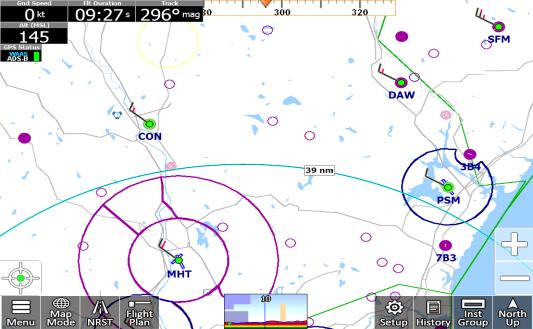Weather Data Text Weather When the METAR / TAF layer is selected, Weather information is shown on the map as a dot with a wind barb over each FAA weather reporting station.