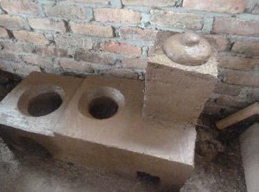 mud/chimney stove Double-pot