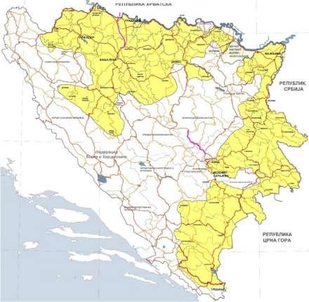 Mapa 1 Mreža puteva u Republici Srpskoj (Izvor: Izmjena i dopuna Prostornog plana Srpske do 2025) Planirane investicije Prostornim planom Srpske 4 planirana je, pored izgrađenog auto-puta Gradiška