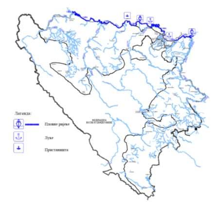 2.4 Vodni saobraćaj Uvažavajući morfološke i hidrološke karakteristike vodotoka Srpske, mogućnost i potrebe razvoja saobraćaja na rijekama potrebno je odvojeno posmatrati za rijeku Savu, a odvojeno