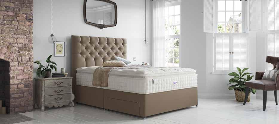 LUXURY SILK 2850 The Luxury Silk 2850 has a combined spring count of 2850 from the pocket springs in the heart of the mattress and mini pocket springs in the pillowtop that help distribute weight