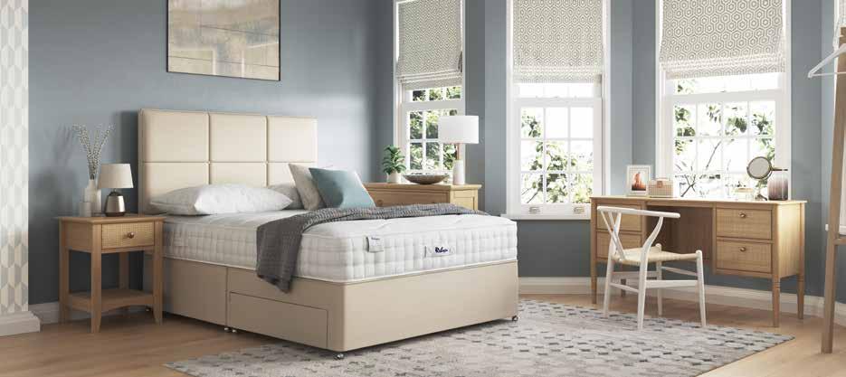 RAPLEY MEMORY POCKET 1000 A traditional pocket sprung mattress containing pressure relieving memory foam to offer superb comfort and