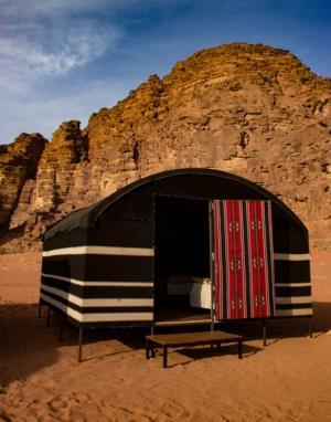 In Wadi Rum we stay in a traditional style Bedouin camp (2 nts).