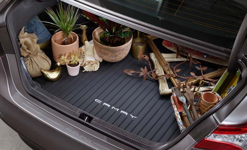 EXTERIOR INTERIOR ACCESSORIES Carpet Trunk Mat 3 The ideal solution for helping keep the Camry trunk area looking like new.