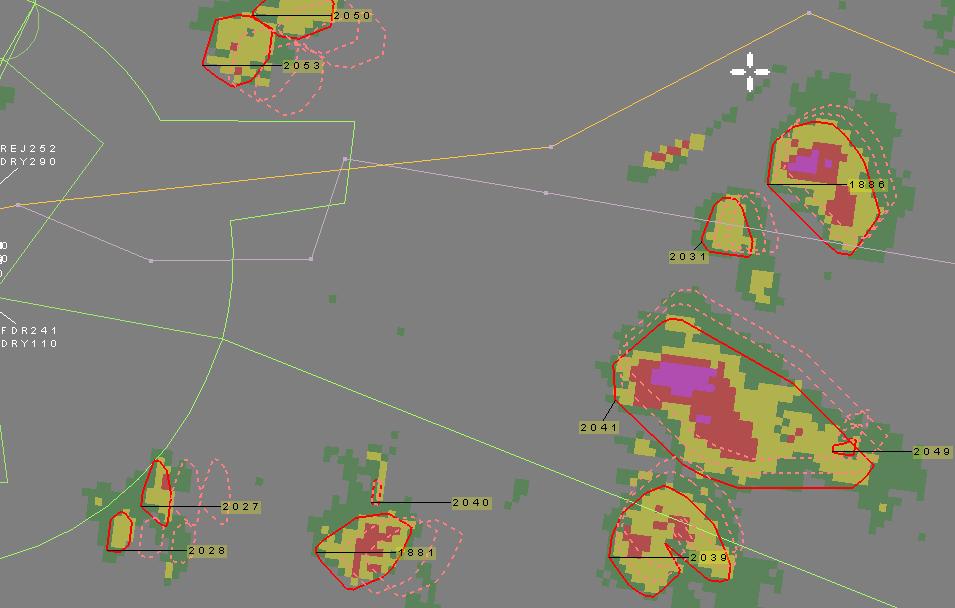 Weather Alerting and Avoidance Real time and predicted thunderstorm data and imagery Automatic detection of infringing flights