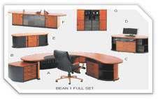 EXECUTIVE DESKS BOSTON 3 2000 X 1200 DESK WITH WALL UNIT AND 4 DRAWERS Cube 1