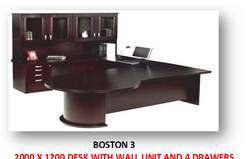 4 DRAWERs L EXT WITH CPU AND KEYBOARD AND ROLLER DOOR CREDENZA A - 1800 X