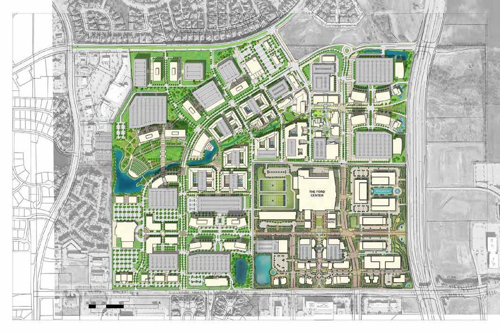 MASTERPLAN - 242 ACRES LEBANON THE CAMPUS PARKS & TRAILS URBAN LIVING FRISCO GREEN AVE JOHN HICKMAN STATION HOUSE THE HUB HALL OF FAME LANE GAYLORD PARKWAY THE TOWERS FRISCO STATION BLVD DALLAS NORTH