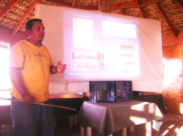 2012 Community Reunion at Laguna San Ignacio On 4 March LSIESP researchers hosted the 6 th Annual Community Reunion at the Kuyimita Campground Palapa to present brief talks on the research programs