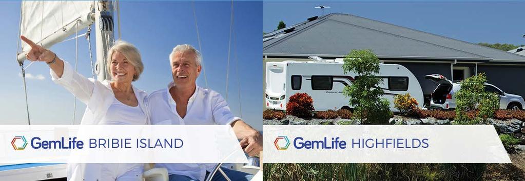 GemLife Bribie Island is expected to have 404 homes on a 24.9-hectare site, including a 9.5-hectare lake while GemLife Highfields will have 233 homes on a 9- hectare site.