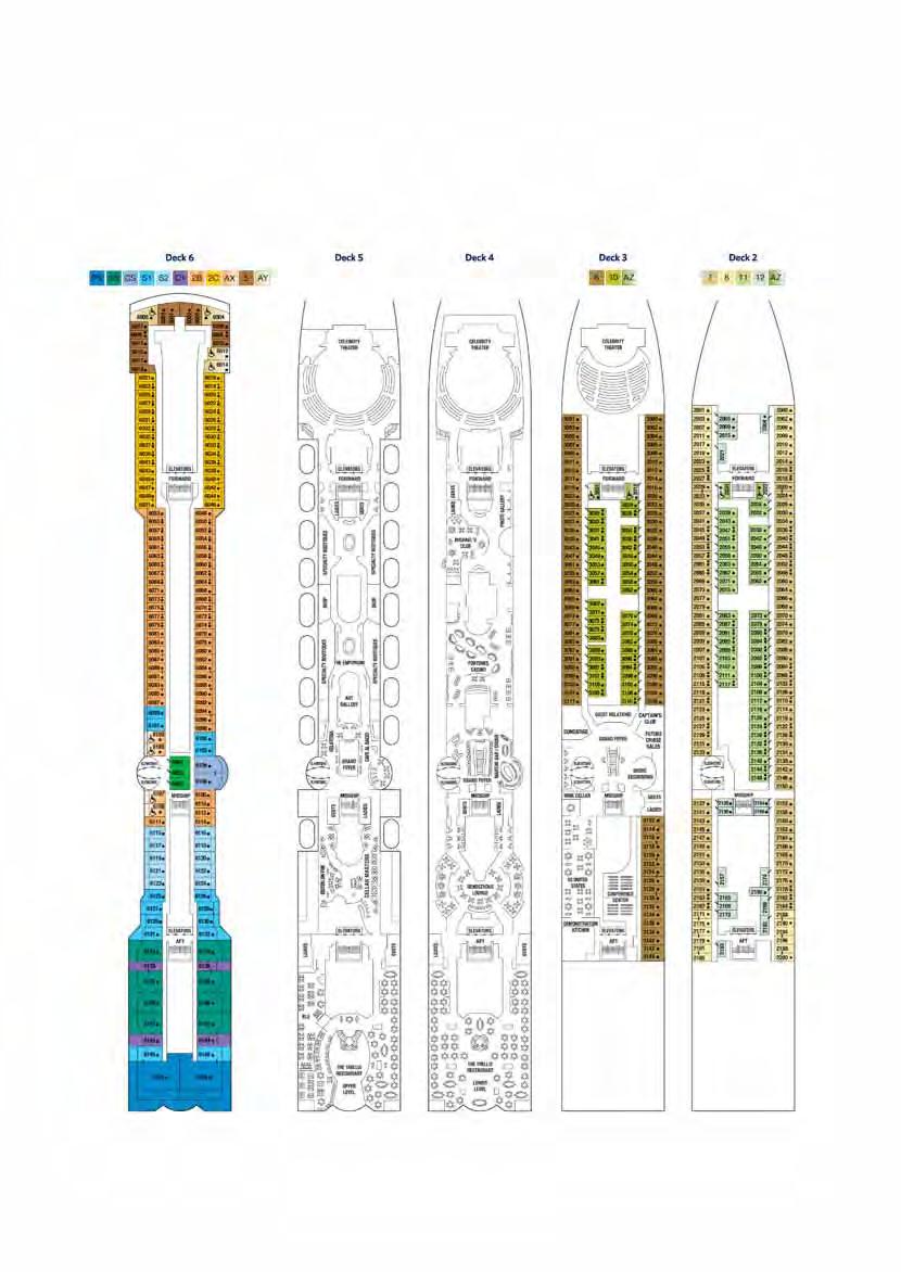 Deck plan shown is Celebrity Infinity, which represents an example of a Millennium Class ship.
