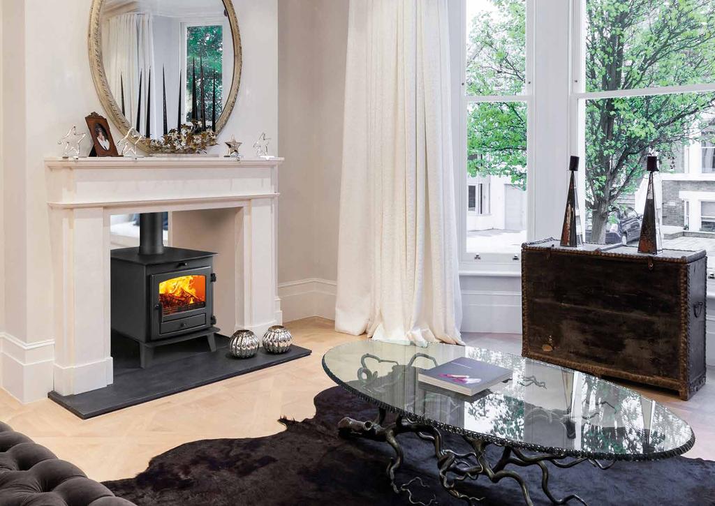 avalon 4 double sided double depth Perfect for open fireplaces, this stove creates a focal point across two rooms in your home.